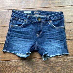 KUT from the kloth Denim Cutoff Frayed Shorts Sz 0